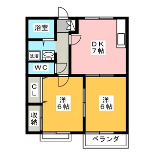 前山ハイツ【1階】の間取り