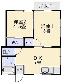 コーポ赤塚B【2階】の間取り