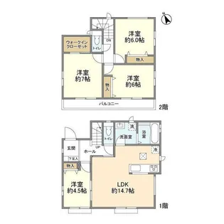 埼玉県春日部市備後東6【一戸建】の間取り
