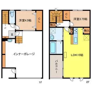岐阜県瑞穂市穂積【一戸建】の間取り