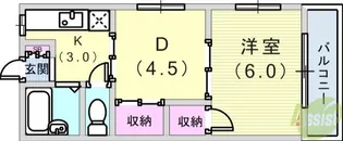 アカザワハイツ【2階】の間取り