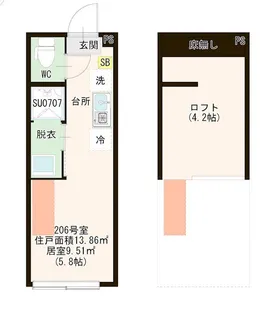 ハーモニーテラス見次公園【2階】の間取り
