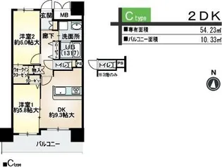ベリー海老江【9階】の間取り