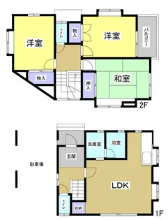 静岡県浜松市中央区龍禅寺町【一戸建】の間取り