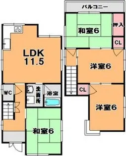京都府宇治市木幡南山【一戸建】の間取り