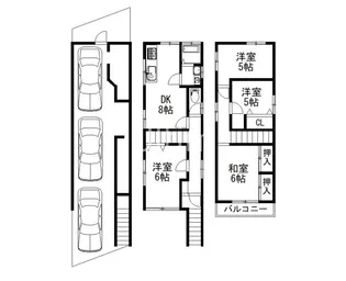 京都府京都市伏見区深草鞍ケ谷【一戸建】の間取り