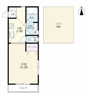 サフィール巨勢【1階】の間取り
