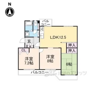 藤阪ハイツA1棟【3階】の間取り