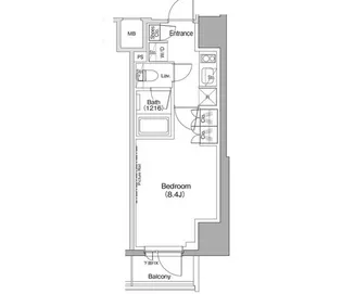 ザ・パークハビオ五反田【6階】の間取り