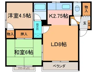 ロイヤルハイツ【2階】の間取り