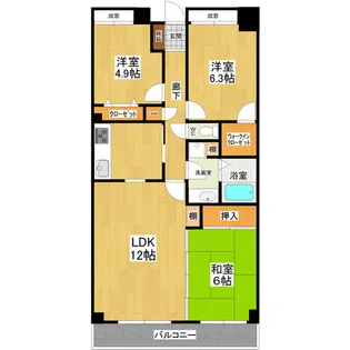 モア・リッシェル土浦タワーズ【11階】の間取り