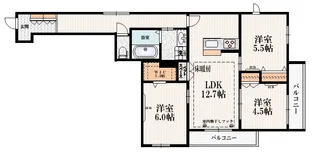 メゾン ラ グランメール【2階】の間取り