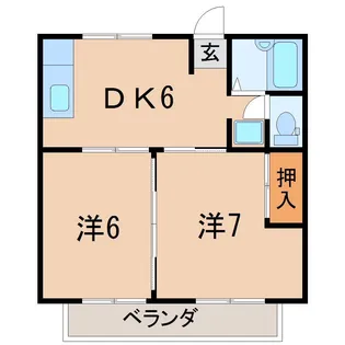 グリーンハイツ小幡【1階】の間取り