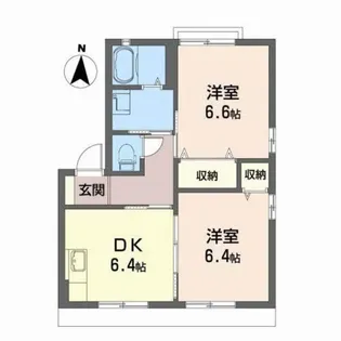 コーポフィオレB【1階】の間取り