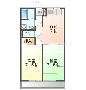 コーポ竹屋 第2【1階】の間取り