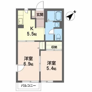 シャーメゾン【1階】の間取り