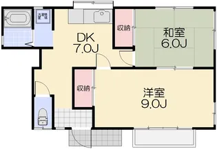 リバーサイド中村【1階】の間取り