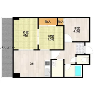 レクシア野崎【4階】の間取り