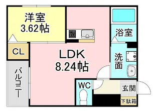 福岡県北九州市戸畑区銀座2【アパート】の間取り