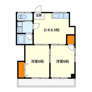 サニープレイス85【2階】の間取り