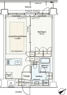カスタリア鶴見【4階】の間取り