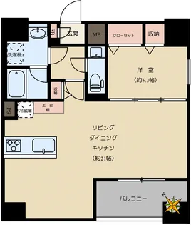 1LDKの間取り画像