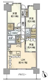 アトラス加賀【11階】の間取り
