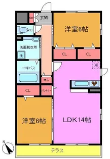 エスポワール ソレーユ【1階】の間取り