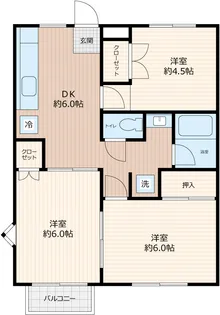 アムスプラザB【2階】の間取り