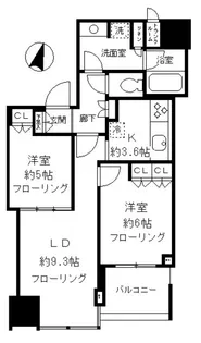 大崎ウエストシティタワーズ【7階】の間取り