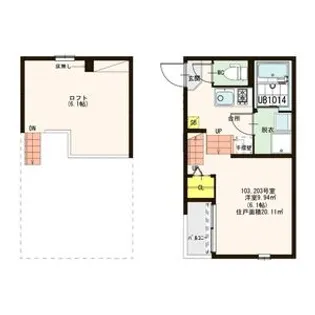 ハーモニーテラス志波町【2階】の間取り