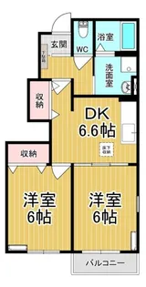 アニメート・ヴィラE【1階】の間取り