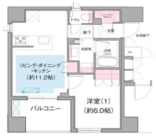 ベルジューレ日本橋【5階】の間取り