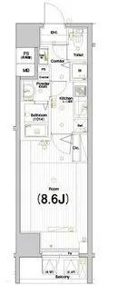 東京都文京区本駒込1【マンション】の間取り