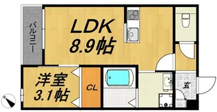 LECOCON岐阜II【3階】の間取り