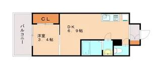 1LDKの間取り画像