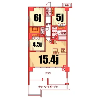 ヴェレーナシティ パレ・ド・マジェステ【3階】の間取り