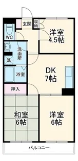 カディール二俣川【3階】の間取り