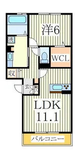 ブリランテA【1階】の間取り