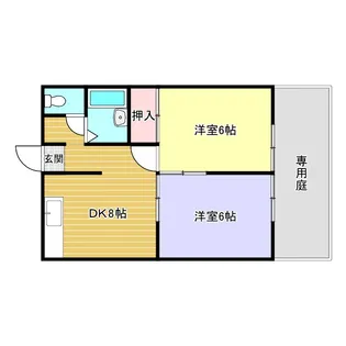 エステートピア尼ヶ辻【1階】の間取り