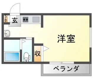 ハイツスギ【1階】の間取り