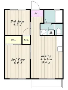 秋元ファミリーハイツII【1階】の間取り