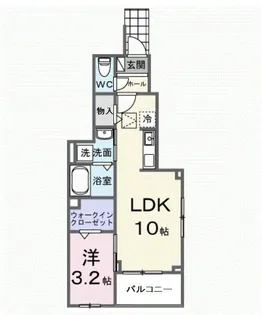 レルージュ【1階】の間取り
