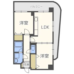 ロジュマン浪速【10階】の間取り