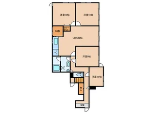 メゾン・リベルテ【1階】の間取り