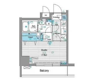 グランド・ガーラ銀座【8階】の間取り