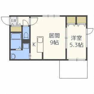 北海道札幌市西区琴似二条2【マンション】の間取り