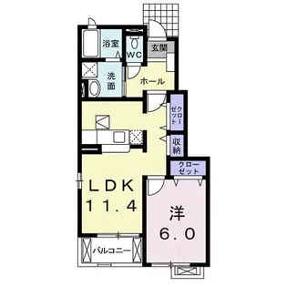 クロシェットIV【1階】の間取り