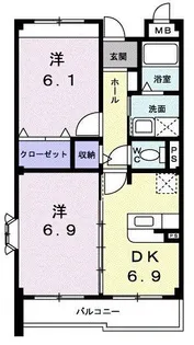ファインヒル吉根A【1階】の間取り
