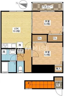 エクレシア鳴滝【2階】の間取り
